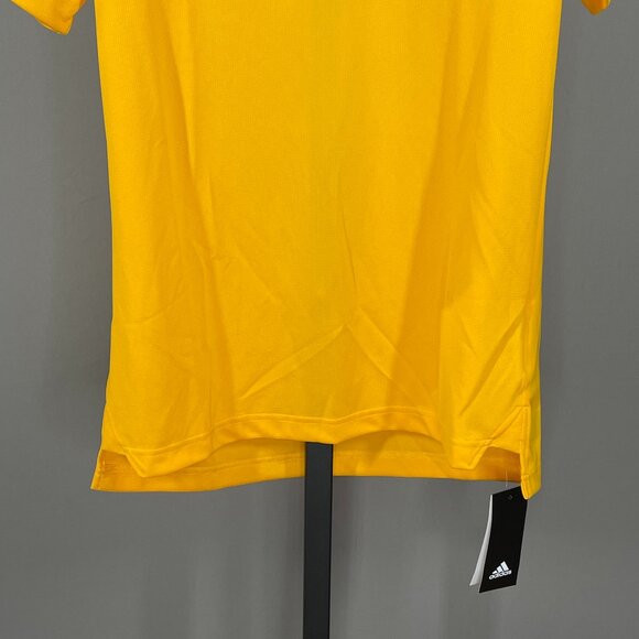 NEW Adidas Shirt Womens Small yellow athletic polo casual colorful sports - Picture 3 of 9